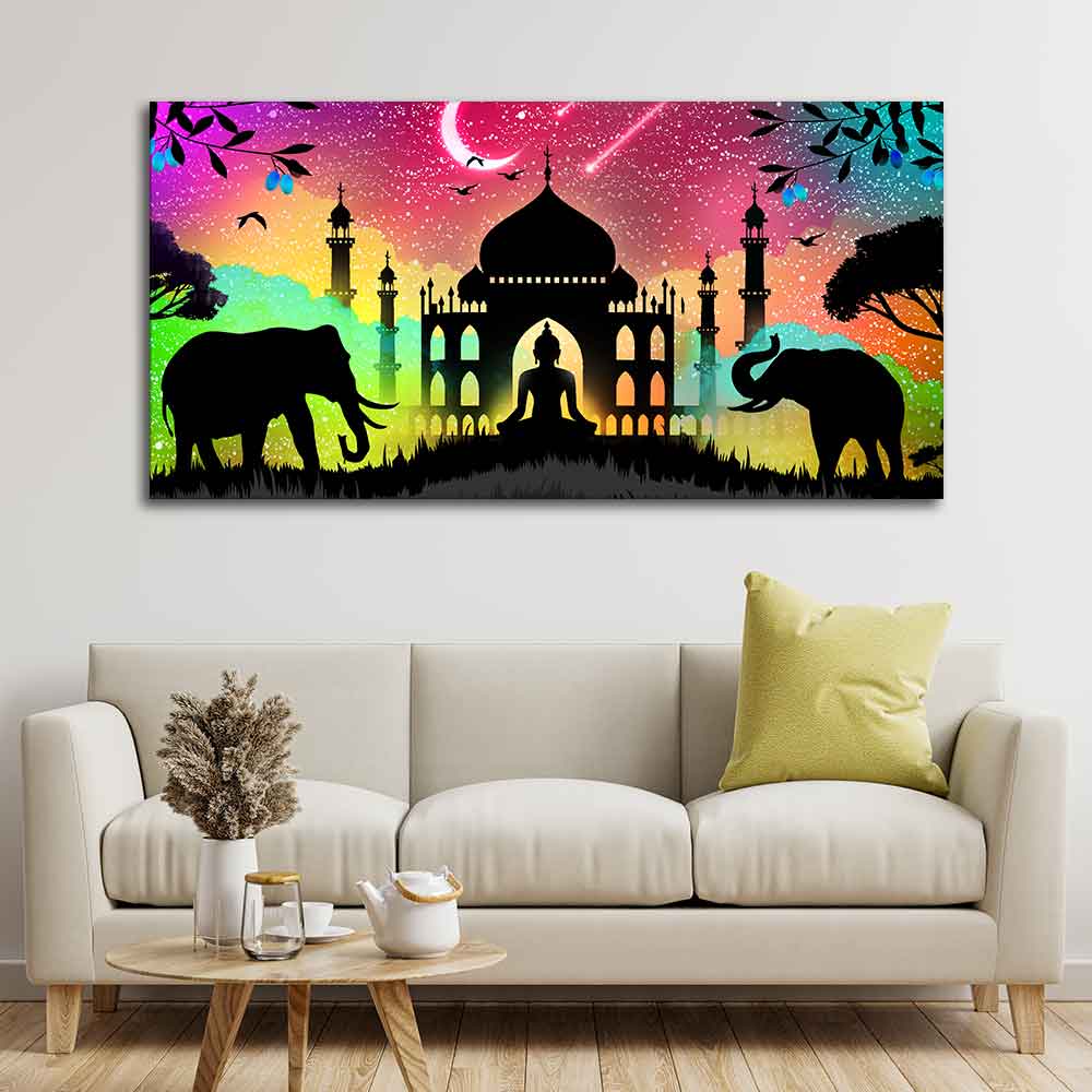 Vector Illustration Art Canvas Wall Painting - Decor Smart