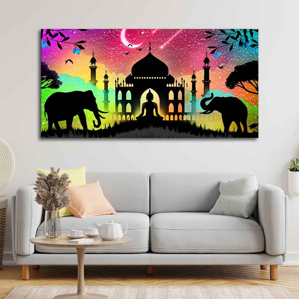 Vector Illustration Art Canvas Wall Painting - Decor Smart