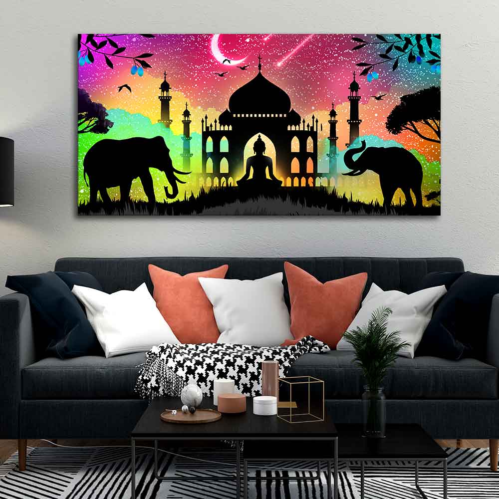 Vector Illustration Art Canvas Wall Painting - Decor Smart