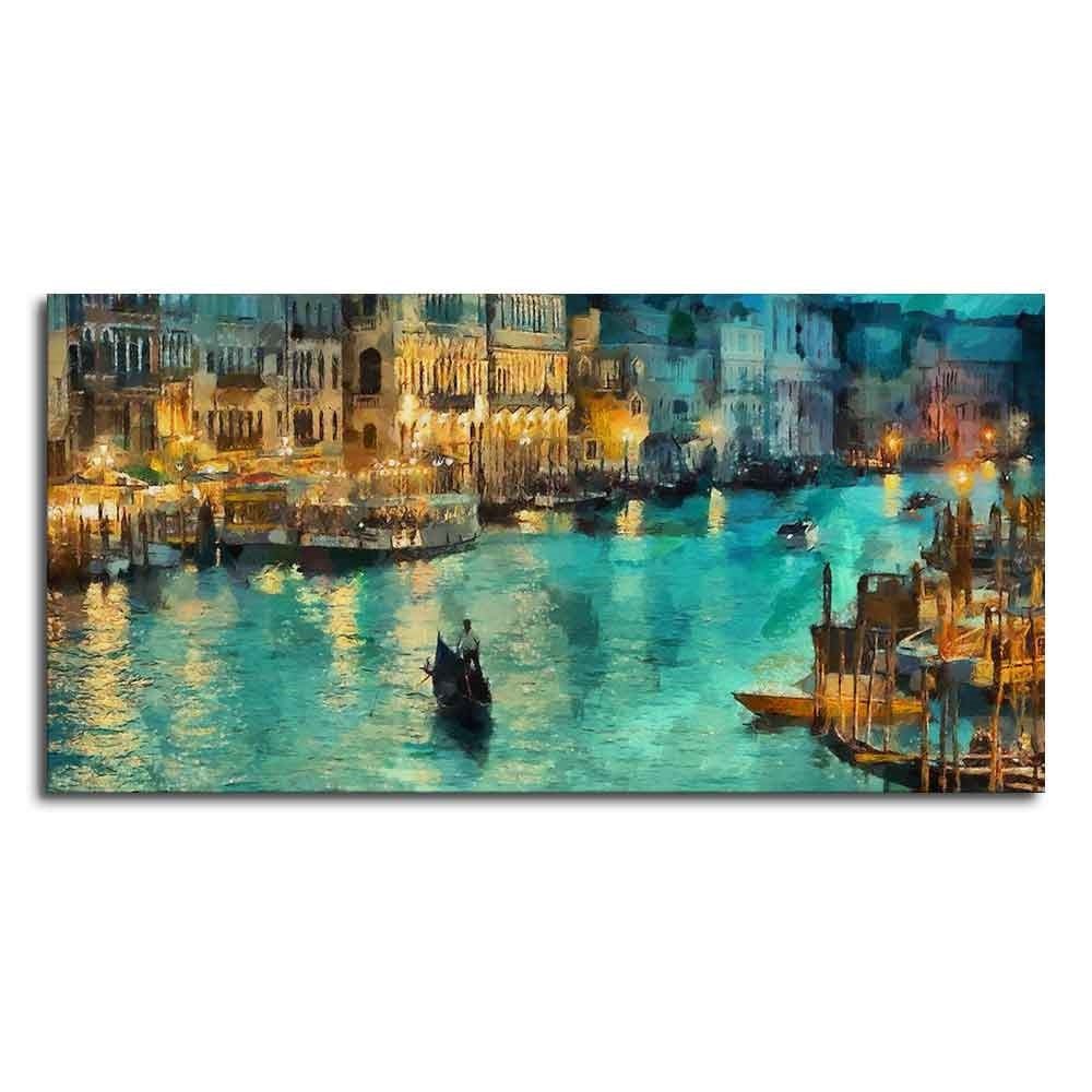 Venice City at Night Canvas Wall Painting - Decor Smart