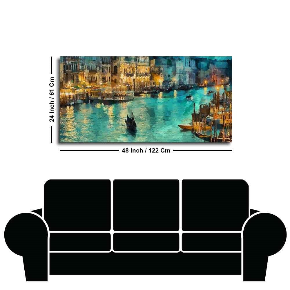 Venice City at Night Canvas Wall Painting - Decor Smart