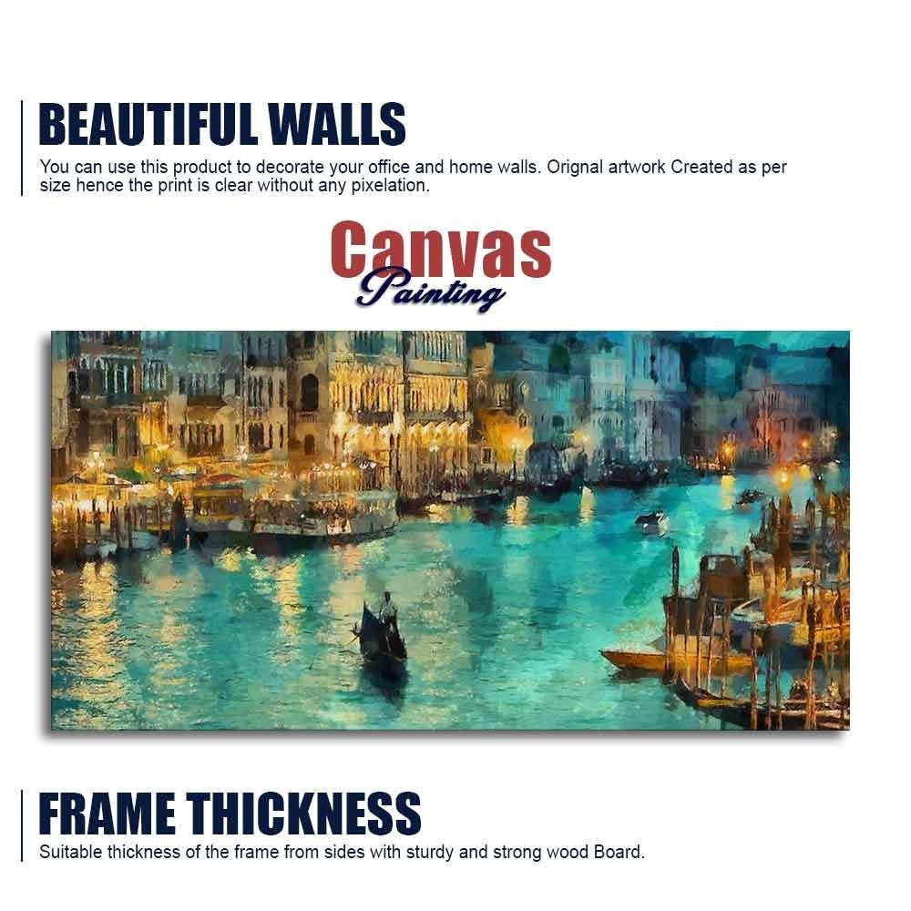 Venice City at Night Canvas Wall Painting - Decor Smart