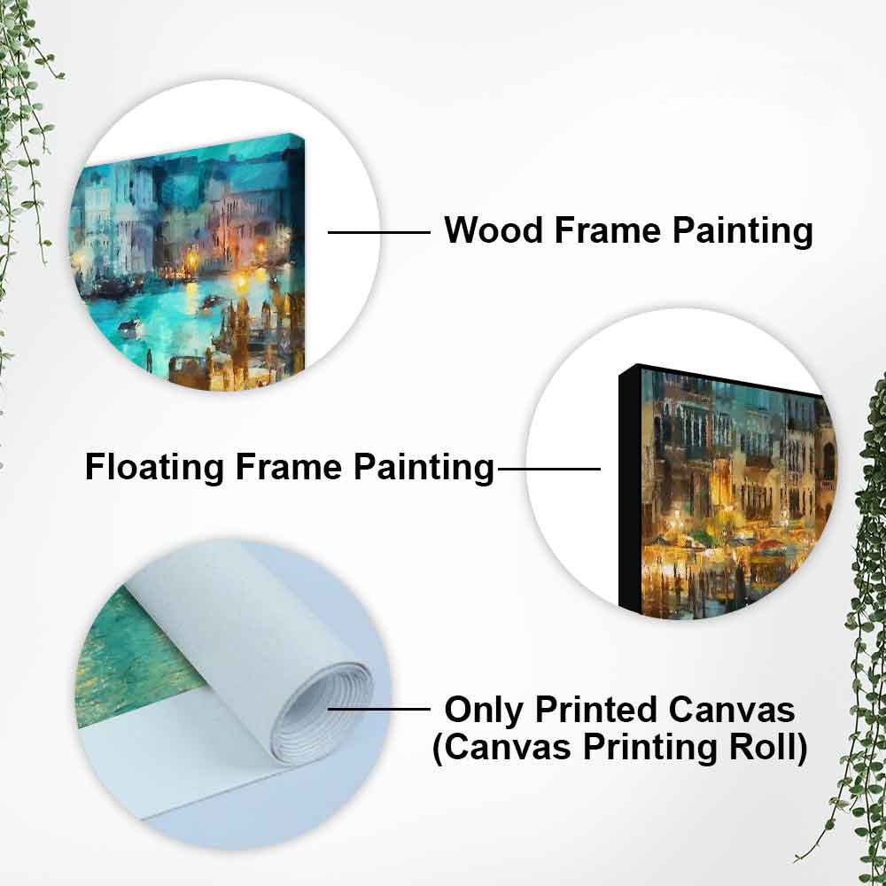 Venice City at Night Canvas Wall Painting - Decor Smart