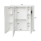 Vertical LED Light Mirror Cabinet with Touch Sensor & Soft Close Doors
