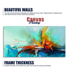 Vibrant Color Patch Abstract Canvas Wall Painting