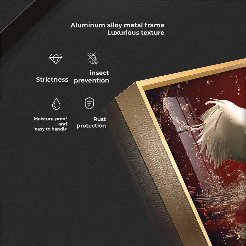 Vibrant Two Swan Premium Acrylic Floating Wall Painting - Decor Smart