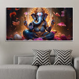 Vighnaharta Lord Ganpati Premium Canvas Wall Painting - Decor Smart
