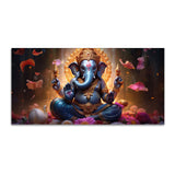 Vighnaharta Lord Ganpati Premium Canvas Wall Painting - Decor Smart