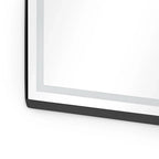 Wall-Mounted Hexagon Mirror with LED Light and Storage Shelves
