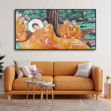Wall Painting of Gautam Buddha Death - Decor Smart
