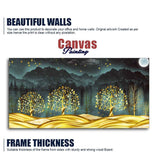 Premium Forest Wall Painting – Golden Trees Shine by Decor Smart