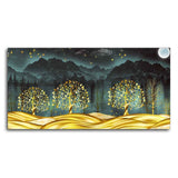 Premium Forest Wall Painting – Golden Trees Shine by Decor Smart