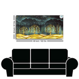 Premium Forest Wall Painting – Golden Trees Shine by Decor Smart