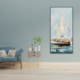 Watercolor Painting of Sailing Boats Premium Canvas Wall Painting - Decor Smart
