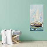 Watercolor Painting of Sailing Boats Premium Canvas Wall Painting - Decor Smart