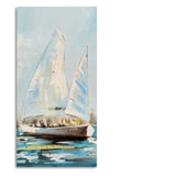 Watercolor Painting of Sailing Boats Premium Canvas Wall Painting - Decor Smart