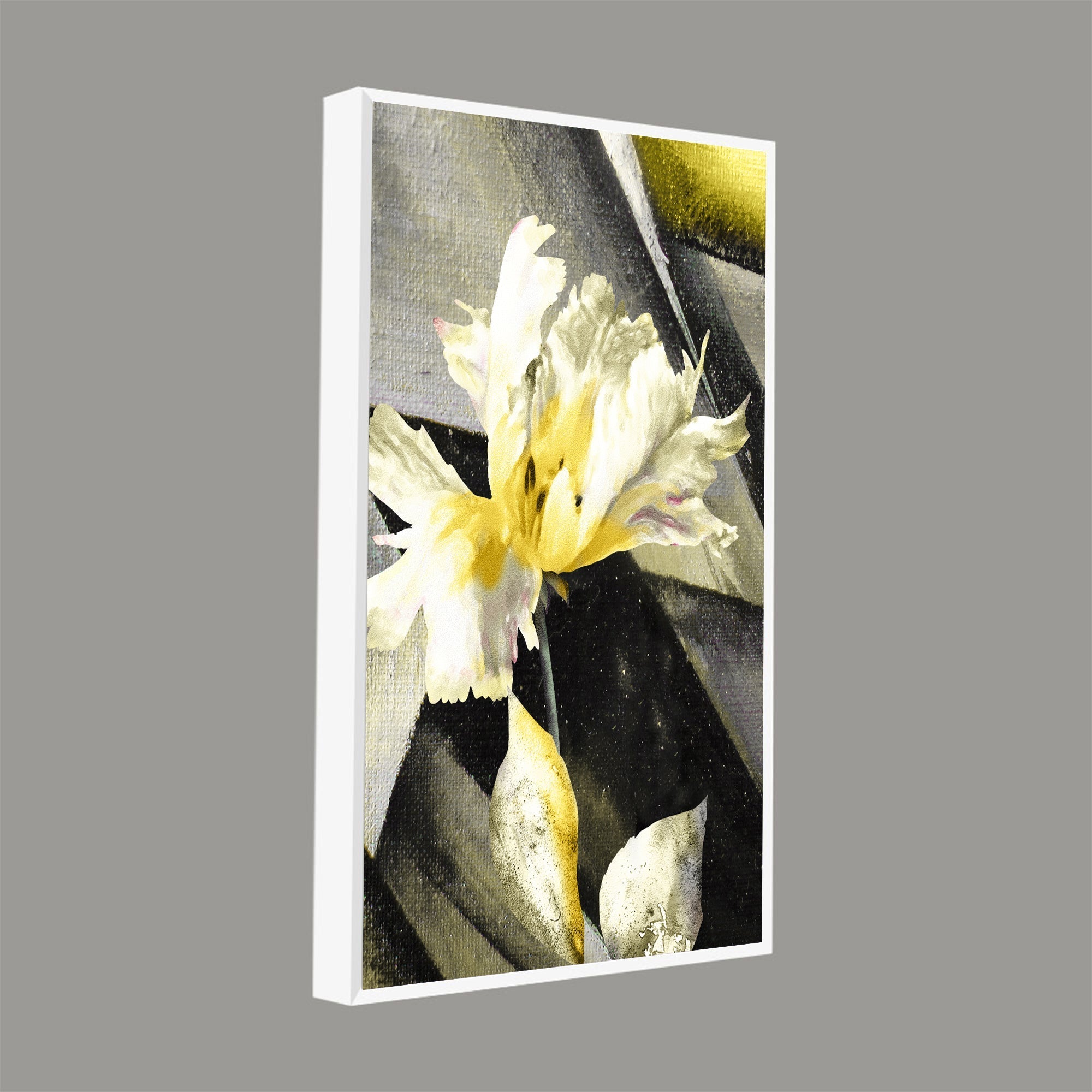 White Flowers Canvas Wall Painting - Decor Smart