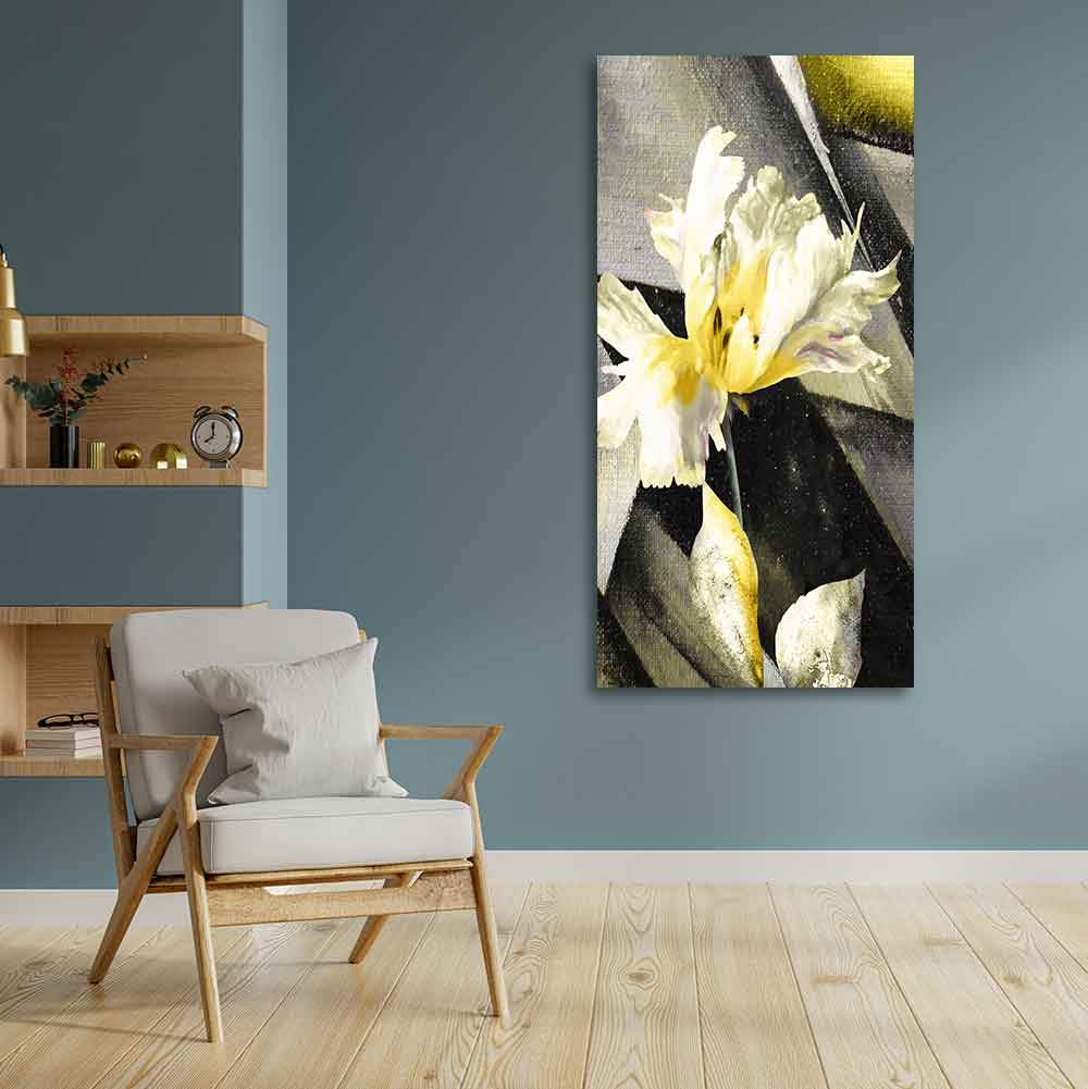 White Flowers Canvas Wall Painting - Decor Smart