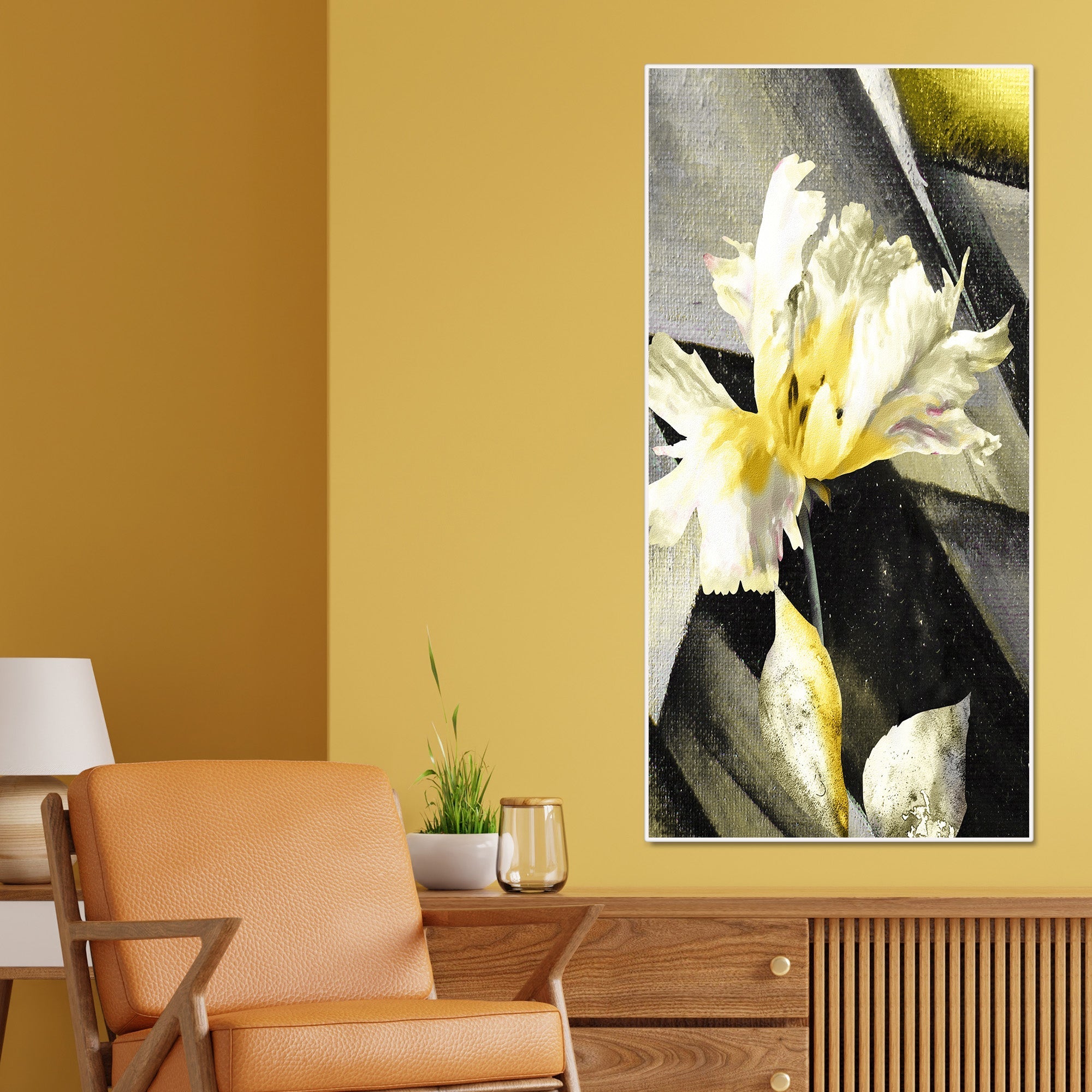 White Flowers Canvas Wall Painting - Decor Smart