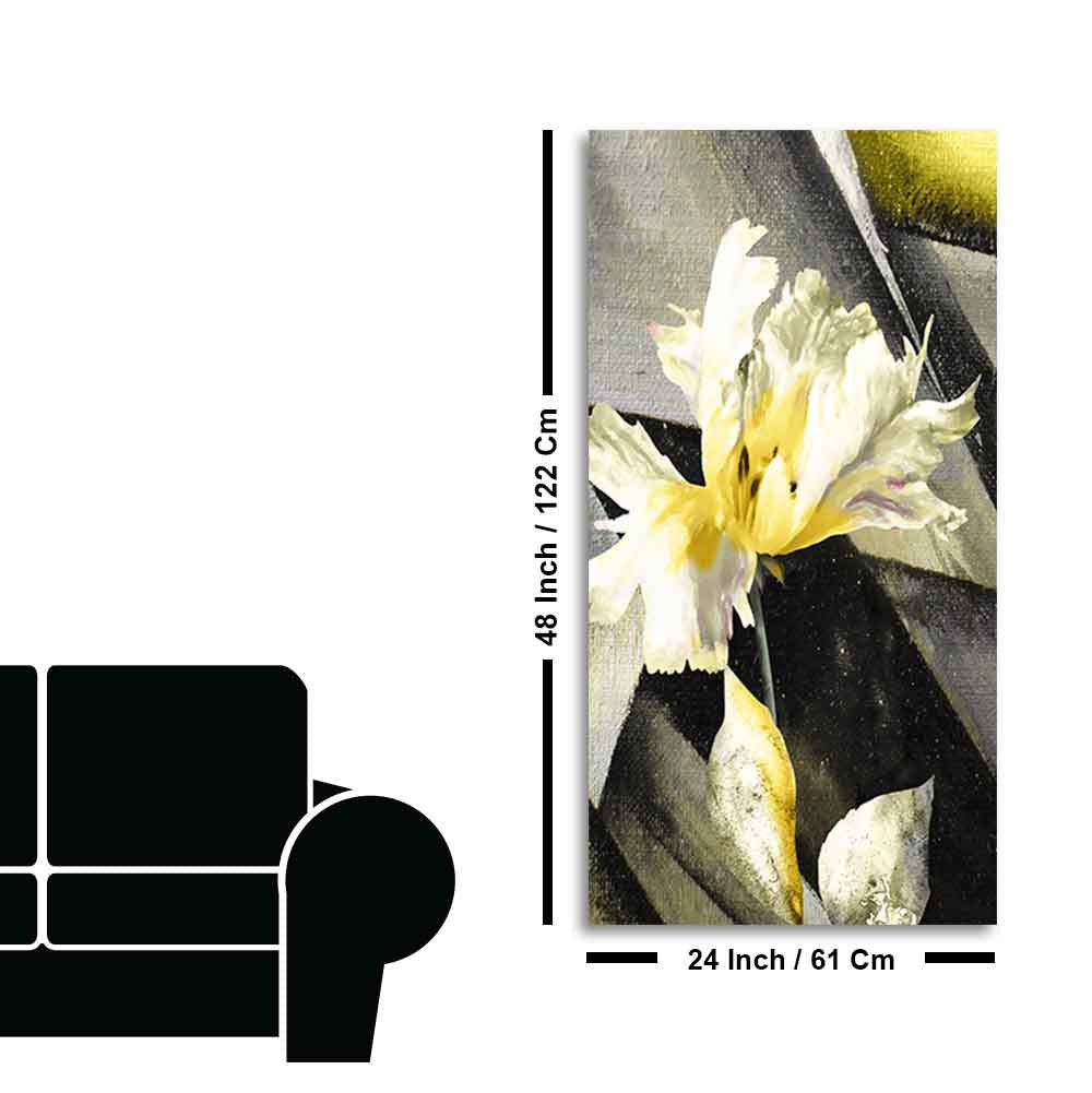 White Flowers Canvas Wall Painting - Decor Smart
