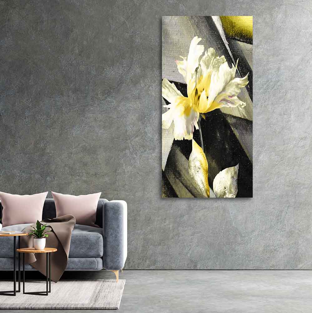 White Flowers Canvas Wall Painting - Decor Smart