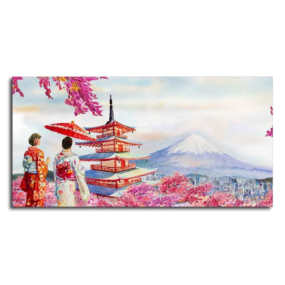 Women in Kimono Canvas Wall Painting - Decor Smart