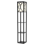 Wooden Display Shelf Lamp for Bedroom and Living Room