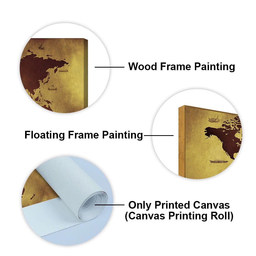 World Map Premium Canvas Wall Painting - Decor Smart