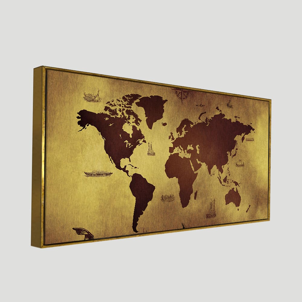 World Map Premium Canvas Wall Painting - Decor Smart
