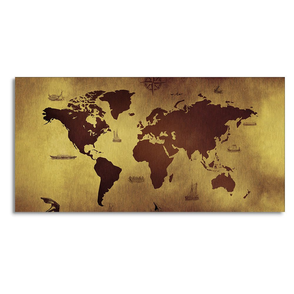 World Map Premium Canvas Wall Painting - Decor Smart