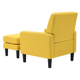 Yellow Standard Classic Velvet Chair with Ottoman - Decor Smart