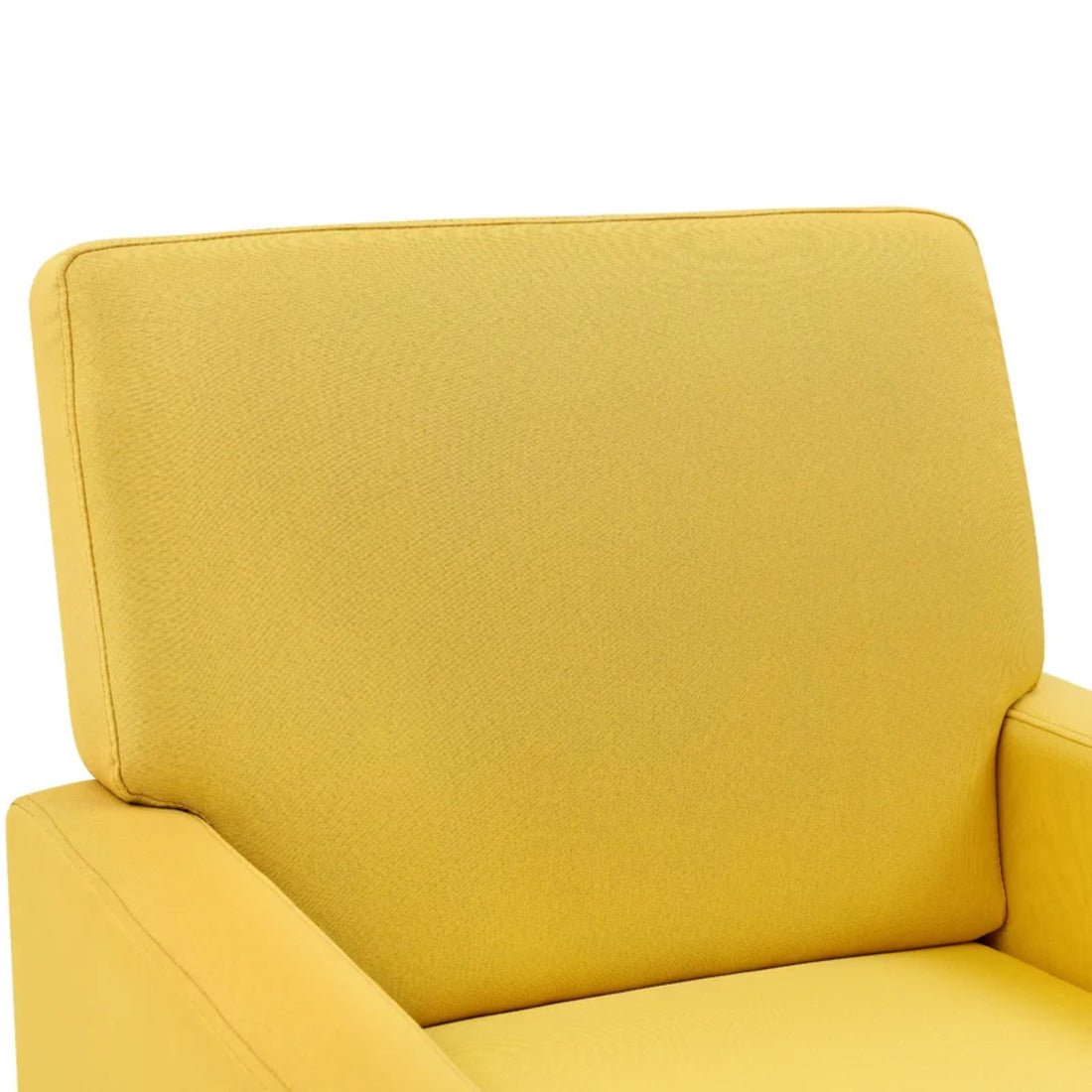 Yellow Standard Classic Velvet Chair with Ottoman - Decor Smart