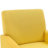 Yellow Standard Classic Velvet Chair with Ottoman - Decor Smart