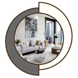Yin Yang Style Decorative Wooden Vanity Mirror - Decor Smart