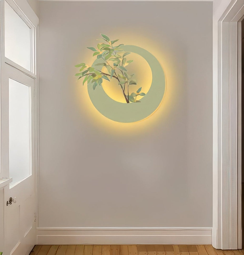 Zen Halo Botanical Glow 3D Wall Art Home Decor