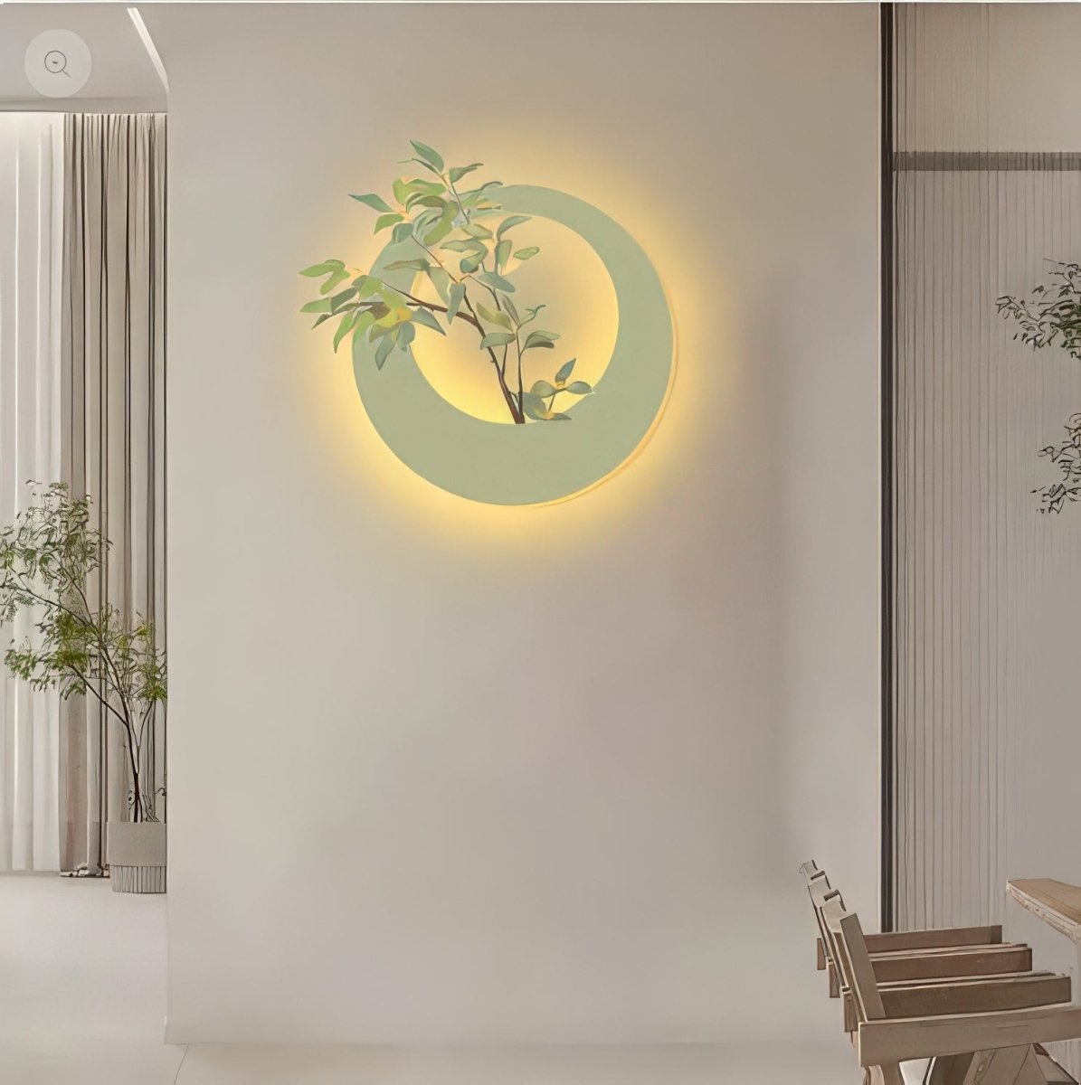 Zen Halo Botanical Glow 3D Wall Art Home Decor